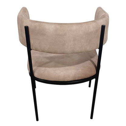 Cyril Collection Modern Chair in Light Brown Velvet