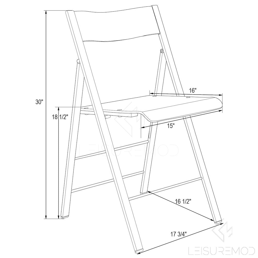 Menno Modern Acrylic Folding Chair Black Frame With Trans Black Seat