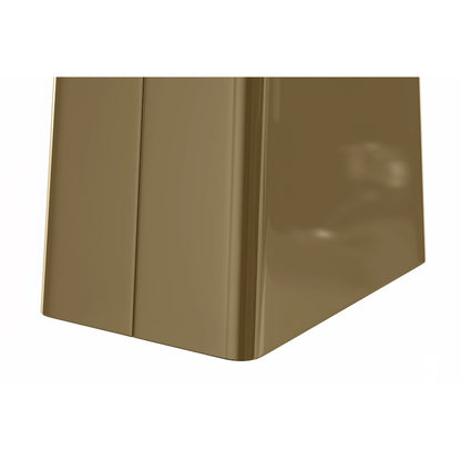 Quinix Series Dining Table, Gold Base With 55" Black/Gold Sintered Stone Top