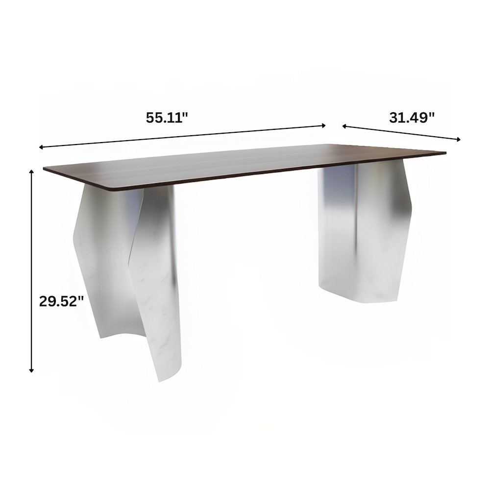 Zelan Series Modern Dining Table in Red Oak