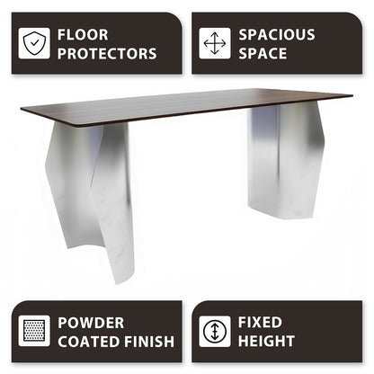 Zelan Series Modern Dining Table in Red Oak