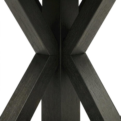Vegan Leather Dining Table and Chairs with Reversible Game Top, Black