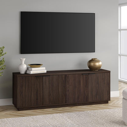 Mansfield Rectangular TV Stand for TV's up to 78" in Alder Brown