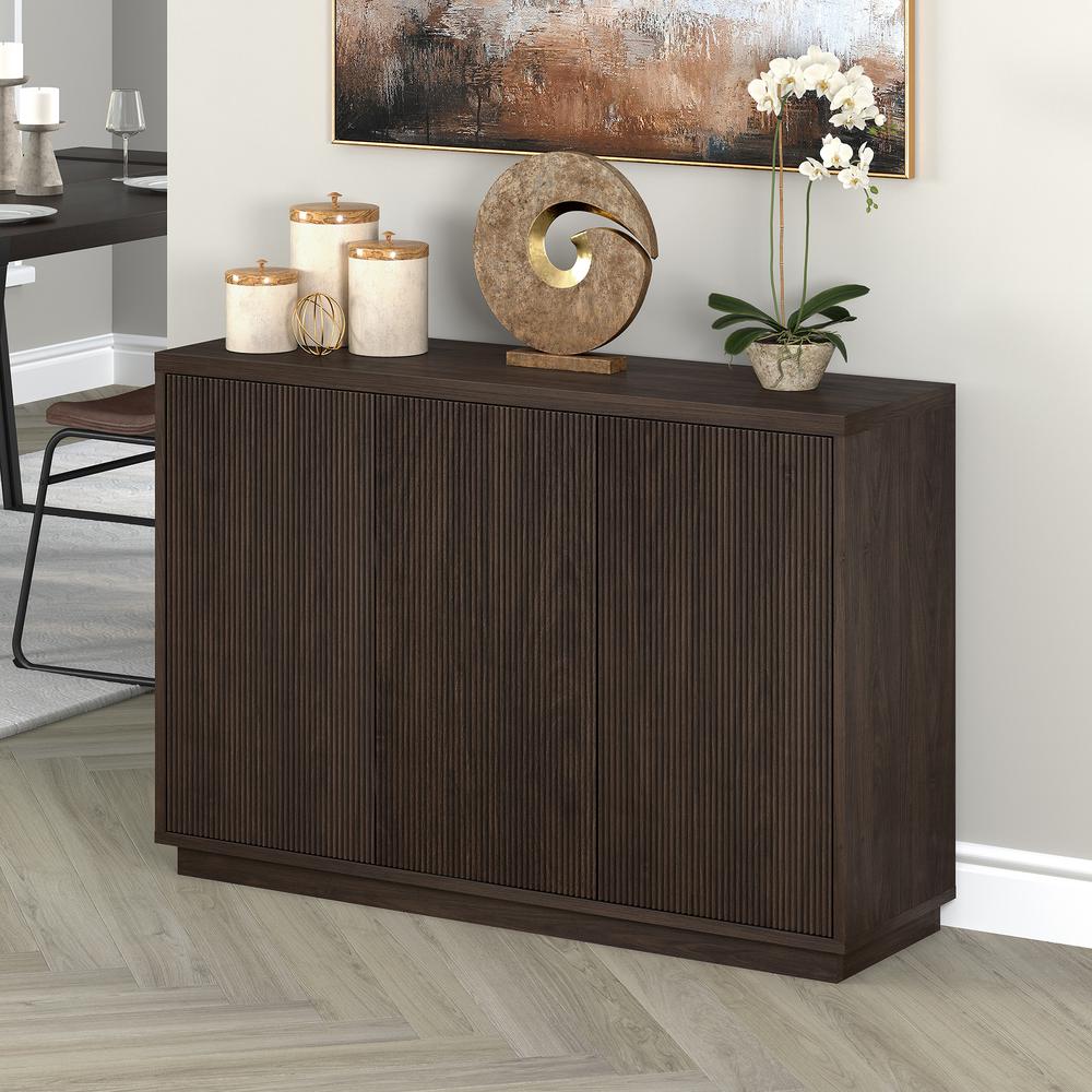 Alston 48" Wide Rectangular Buffet Table in Alder Brown