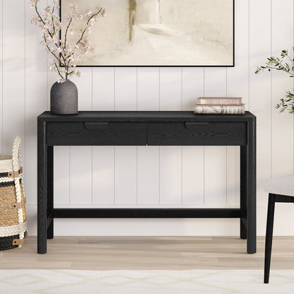 Fern 48" Wide Rectangular Desk in Black Grain