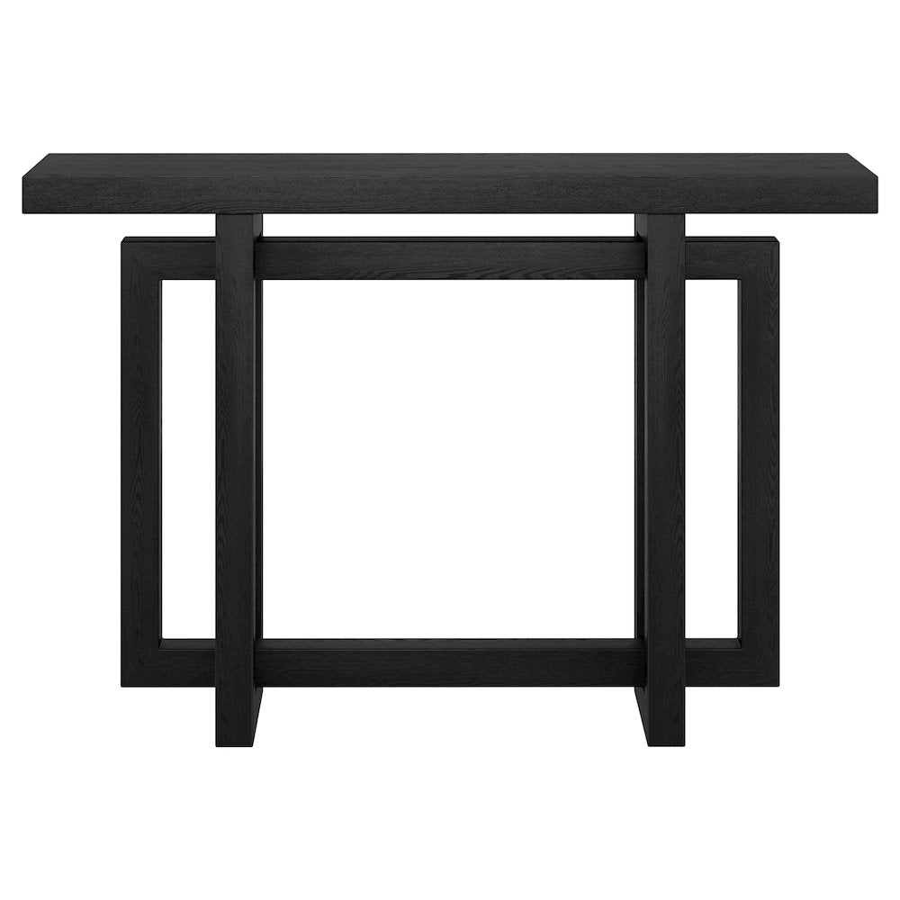 Breslow 44" Wide Rectangular Console Table in Black Grain