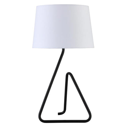 Cora 22" Metal Table Lamp with Fabric Shade in Blackened Bronze