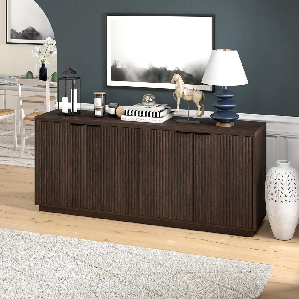 Mansfield 68" Wide Rectangular Buffet Table in Alder Brown