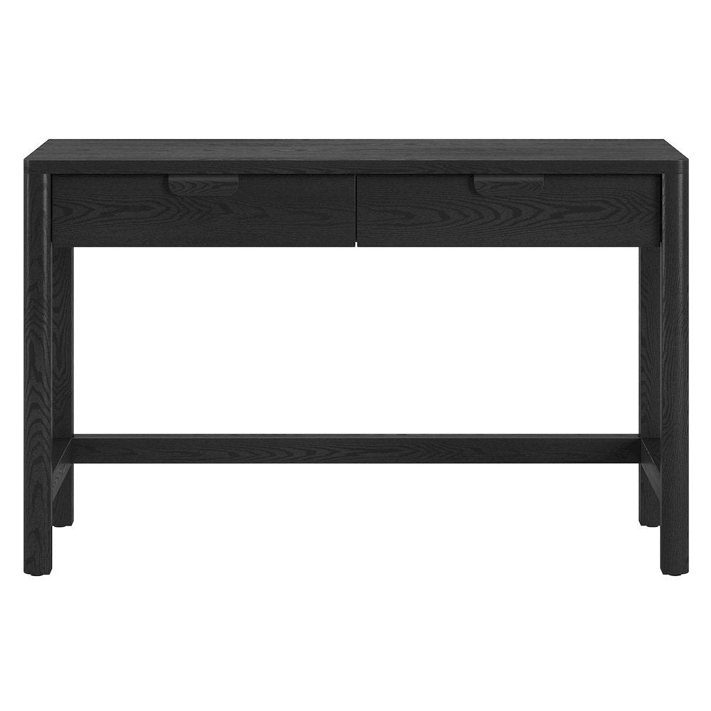 Fern 48" Wide Rectangular Desk in Black Grain