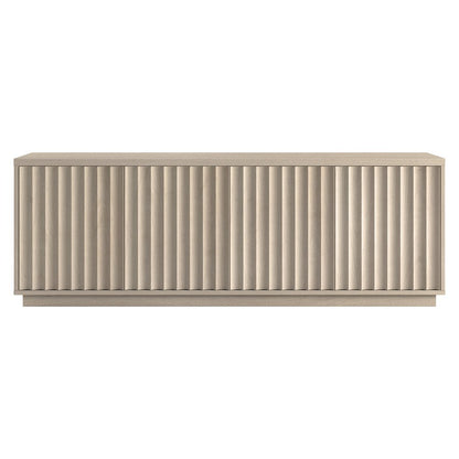 Bourne Rectangular Fluted TV Stand for TV's up to 75" in Alder White