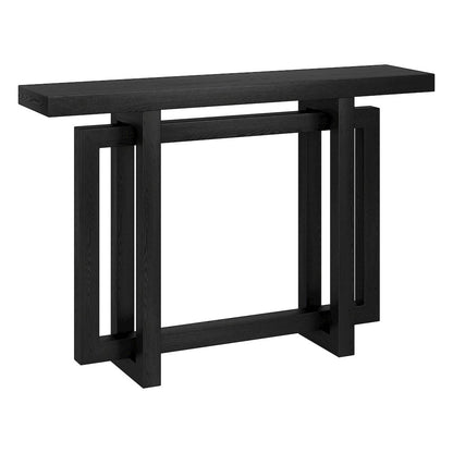 Breslow 44" Wide Rectangular Console Table in Black Grain
