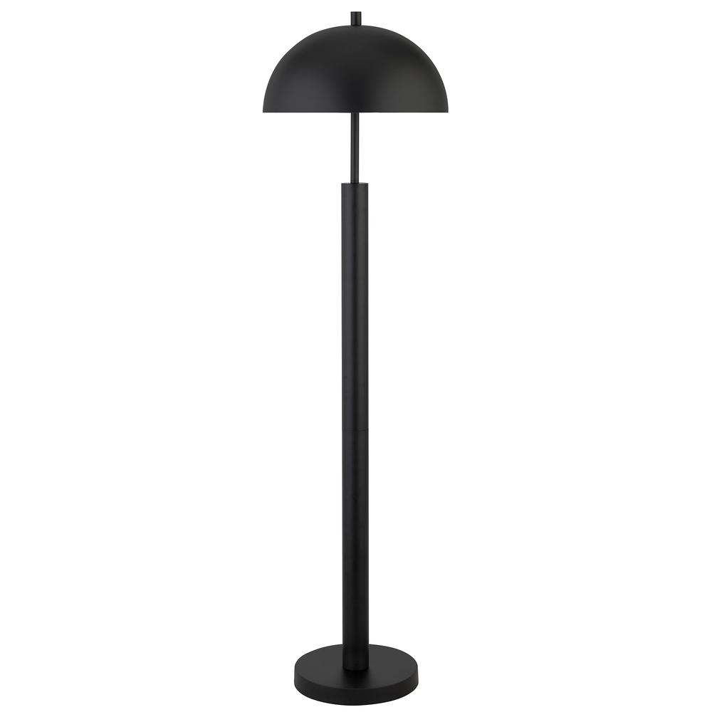 York 58" Tall Floor Lamp with Metal Shade in Blackened Bronze