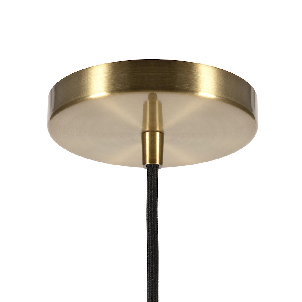 7'' Modern Pendant Light Fixture with Clear Glass Cone Shade and 8' Cord, Gold