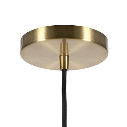 7'' Modern Pendant Light Fixture with Clear Glass Cone Shade and 8' Cord, Gold
