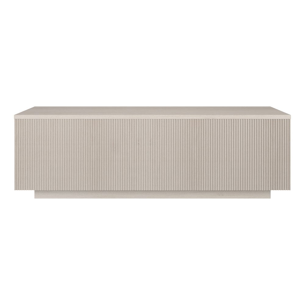 Reyes 48" Wide Rectangular Coffee Table in Alder White