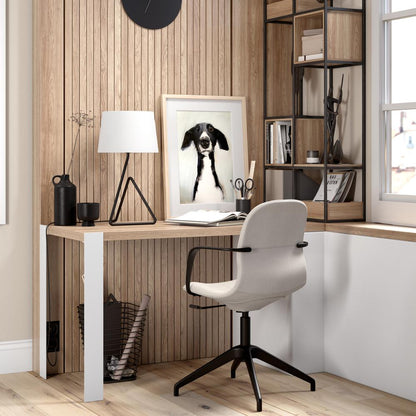 Cora 22" Metal Table Lamp with Fabric Shade in Blackened Bronze