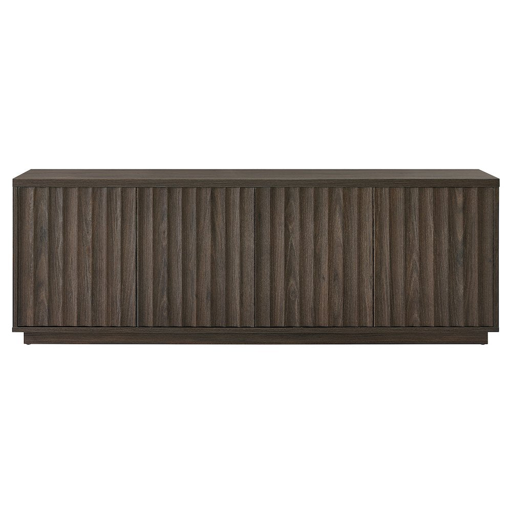 Bourne Rectangular Fluted TV Stand for TV's up to 75" in Brown Oak