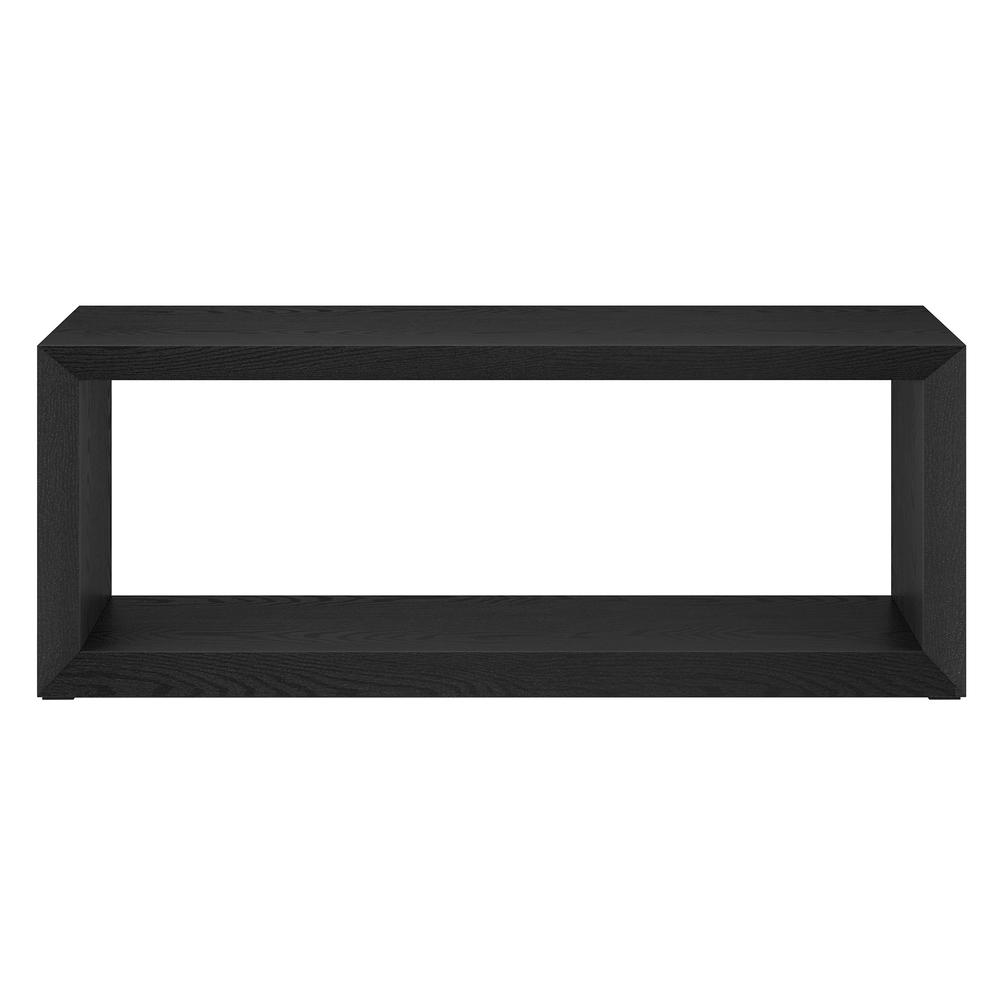 Osmond 48" Wide Rectangular Coffee Table in Black Grain