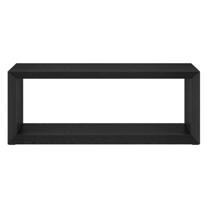 Osmond 48" Wide Rectangular Coffee Table in Black Grain