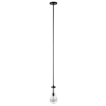 Twyla 5" Wide Pendant with Glass Shade in Blackened Bronze/Clear