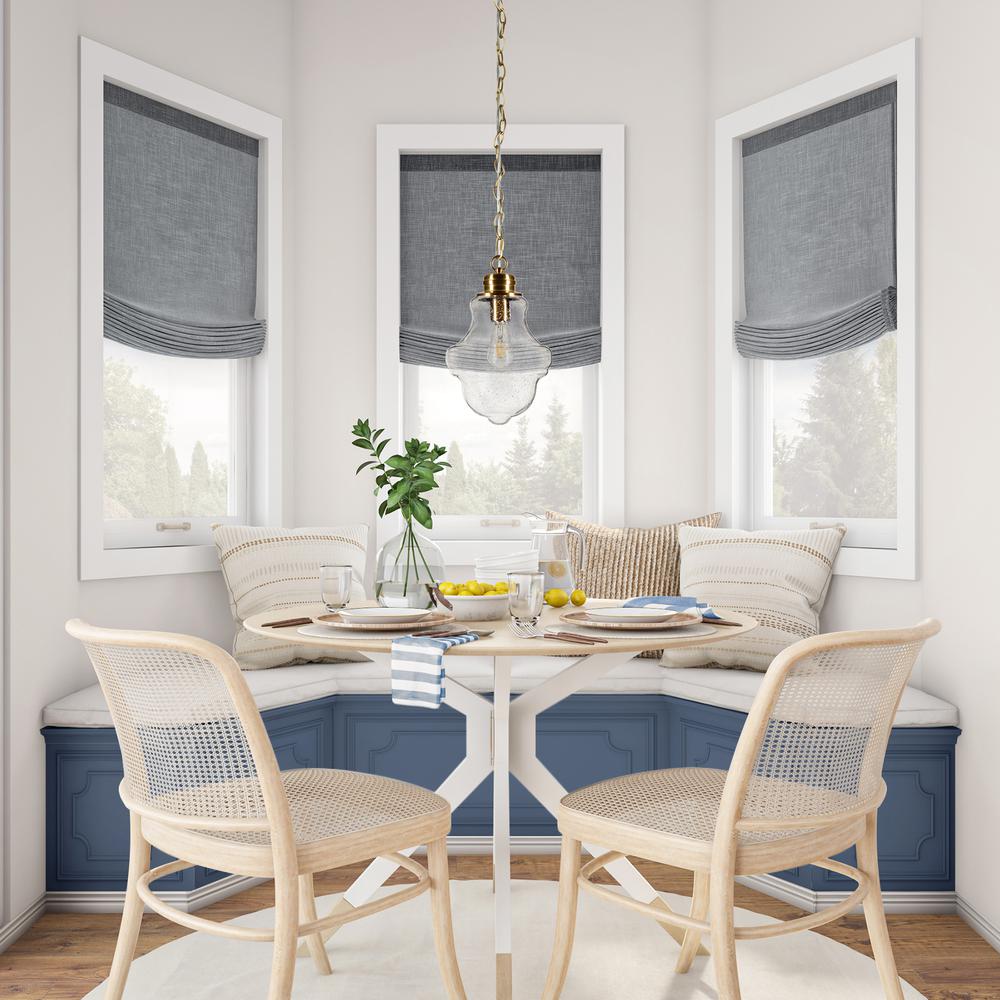 Annie 9.13" Wide Pendant with Glass Shade in Brass/Seeded
