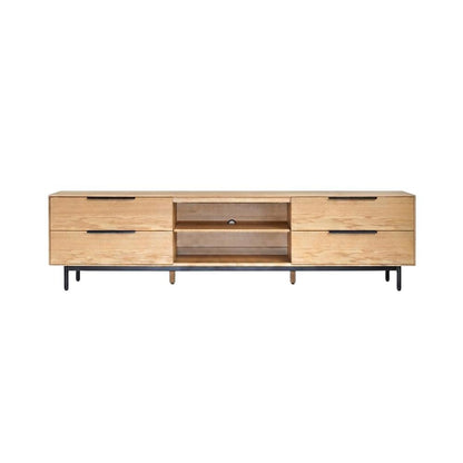 Light Oak Modern TV Console with Sleek Design and Ample Storage