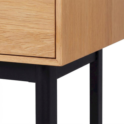 Modern Light Oak Nightstand with Natural Wood Finish