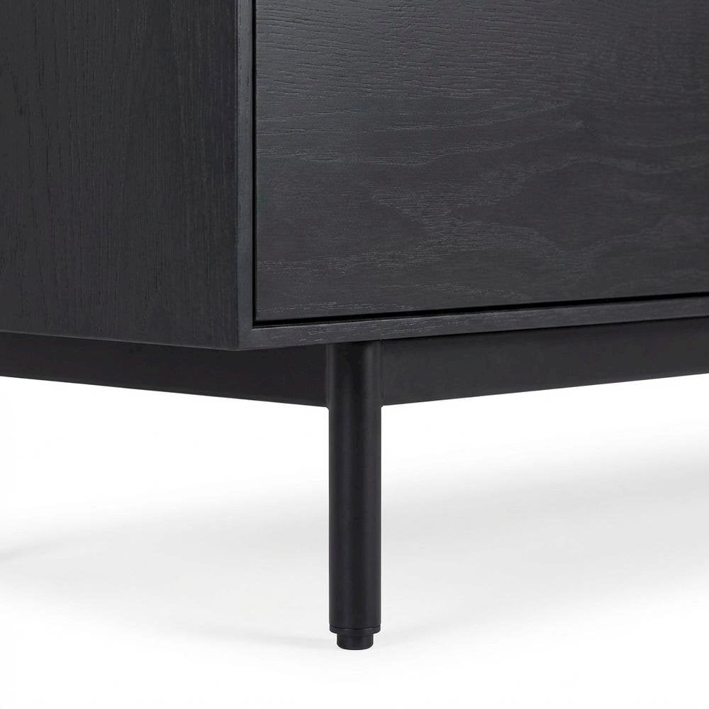Modern TV Console in Black with spacious storage and sleek design