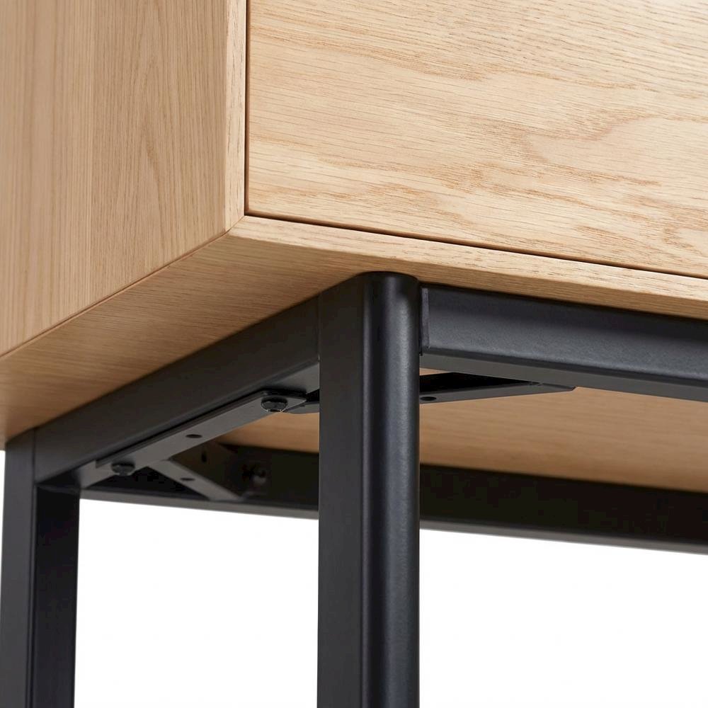 Light Oak Modern TV Console with Sleek Design and Ample Storage