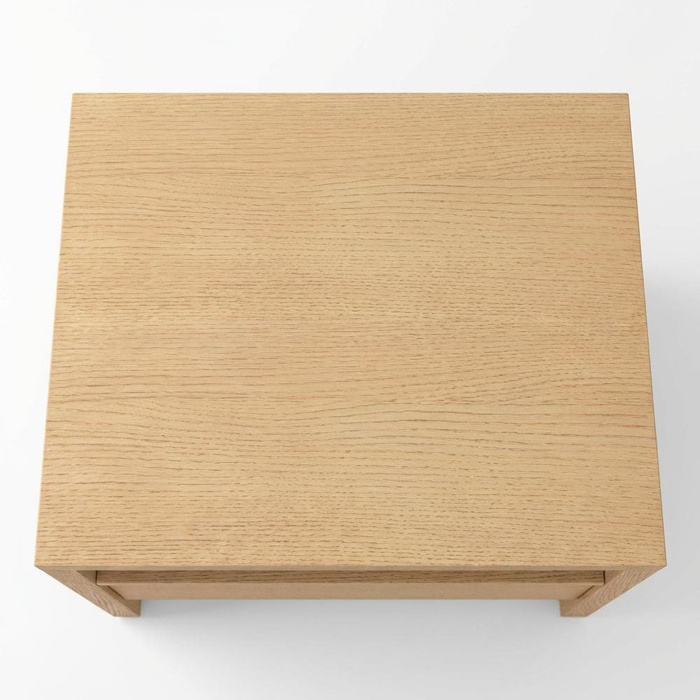 Contemporary Nightstand in Natural Finish with Mahogany and Oak Veneer