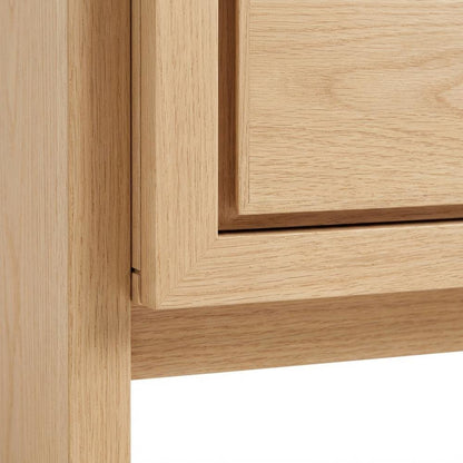 Contemporary Nightstand in Natural Finish with Mahogany and Oak Veneer