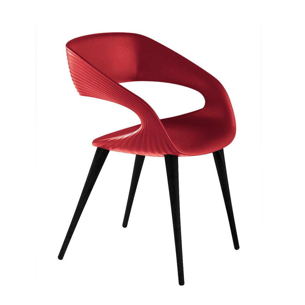 Shape Dining Chair RED with Anthracite legs