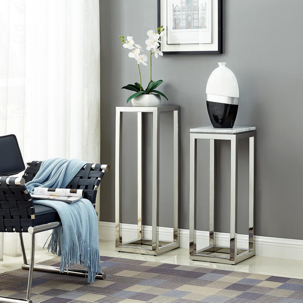 Stud Display Pedestal 38" Polished Stainless Steel