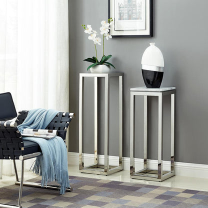 Stud Display Pedestal 38" Polished Stainless Steel