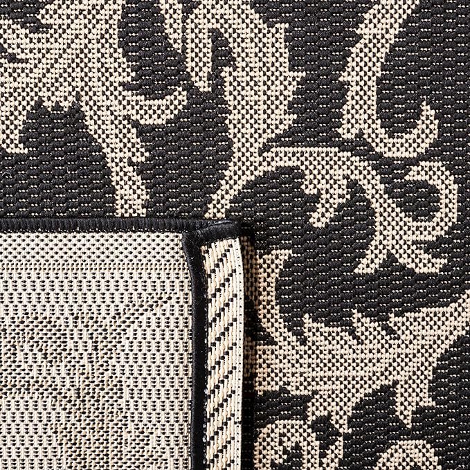 COURTYARD, BLACK / SAND, 7'-10" X 7'-10" Square, Area Rug, CY2653-3908-8SQ