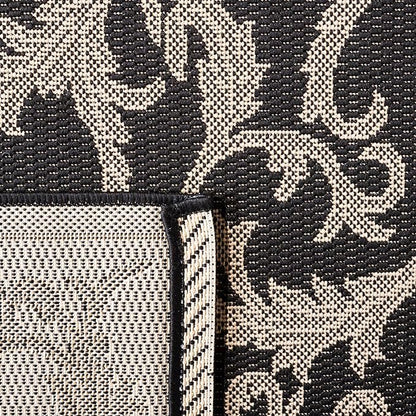 COURTYARD, BLACK / SAND, 7'-10" X 7'-10" Square, Area Rug, CY2653-3908-8SQ
