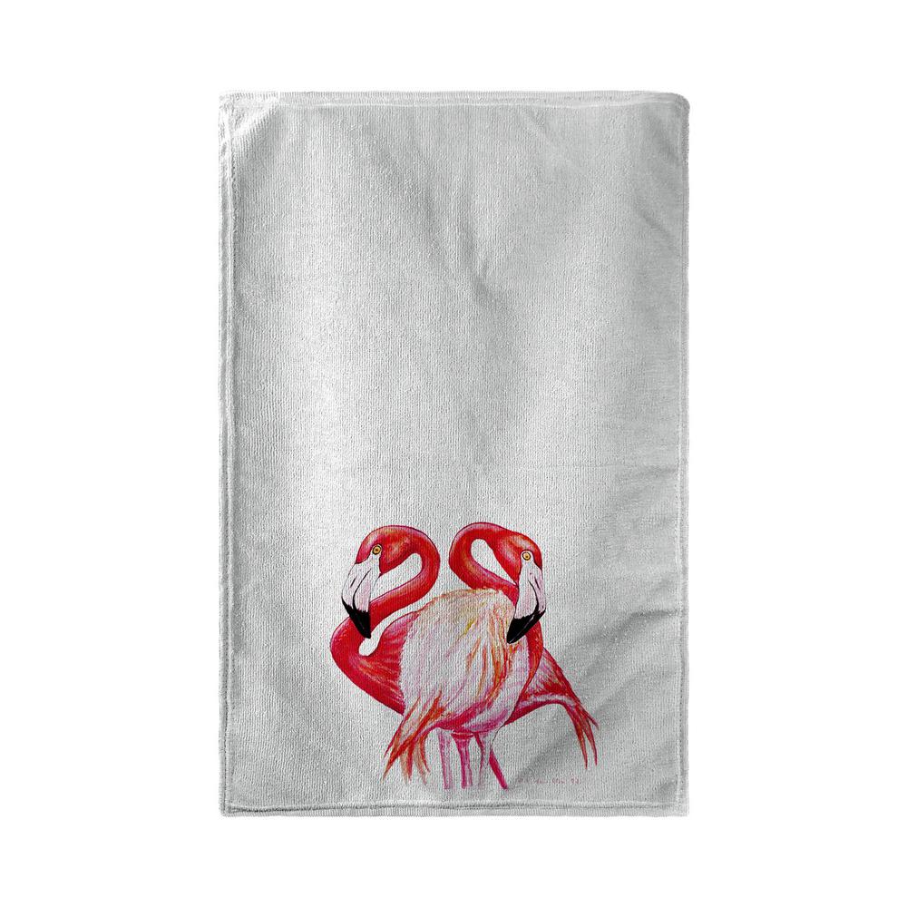 Two Flamingos Beach Towel