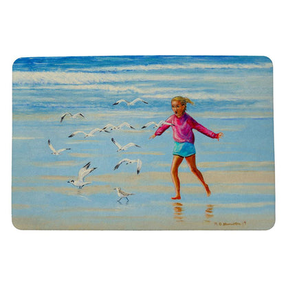 Chasing Gulls Door Mat 18x26