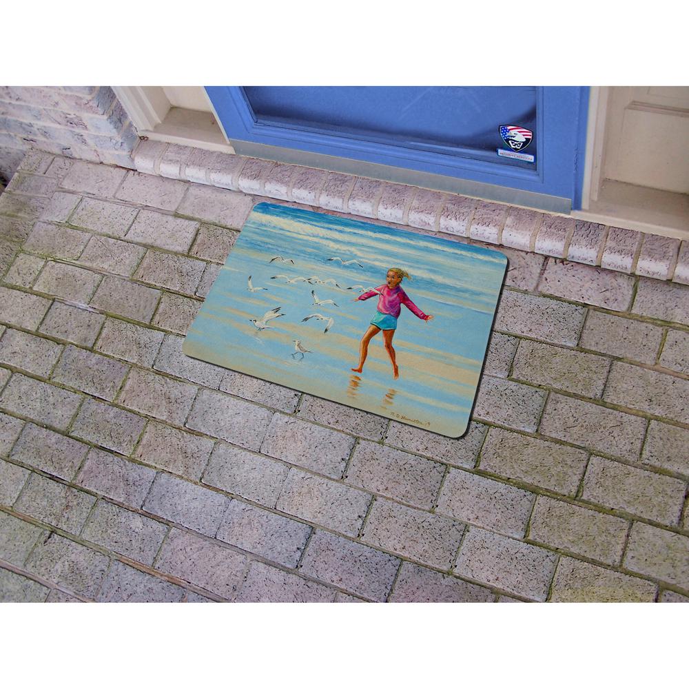 Chasing Gulls Door Mat 18x26