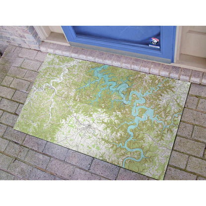 Center Hill Lake, TN Nautical Map Door Mat 30x50