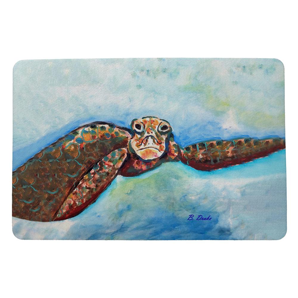 Turtle Looking At Me Door Mat 18x26