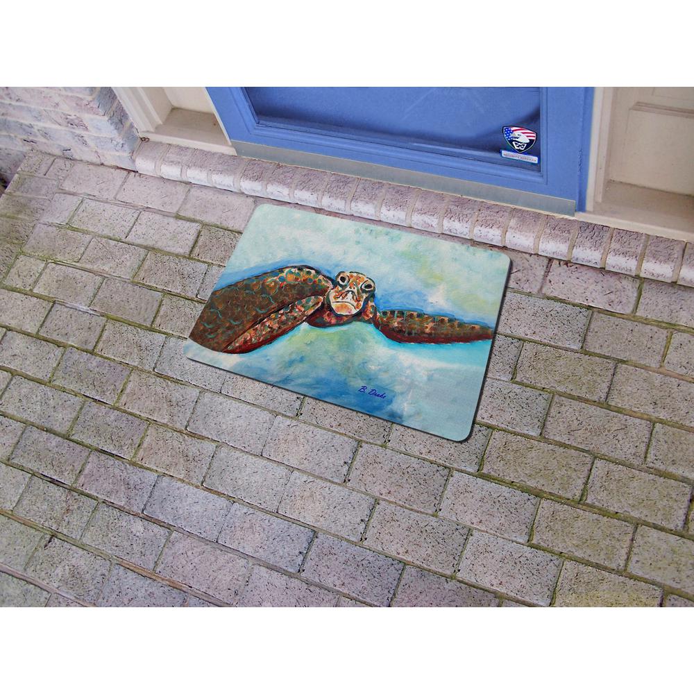 Turtle Looking At Me Door Mat 18x26