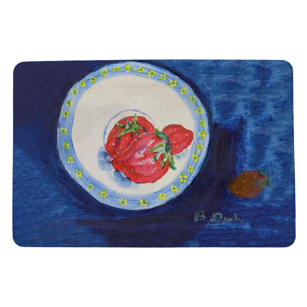 Strawberry Plate Door Mat 18x26