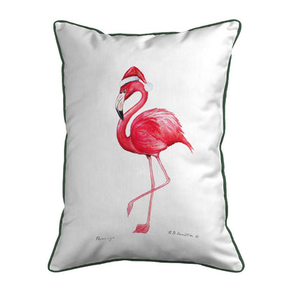 Flamingo Santa Large Pillow 16x20