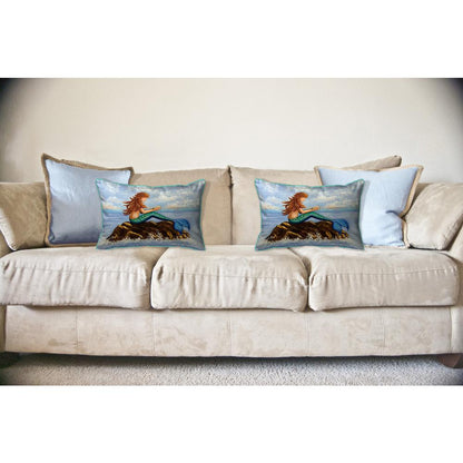 Mermaid's Handbook Large Indoor/Outdoor Pillow 16x20
