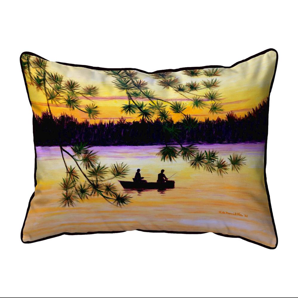 Sunset Fishing Large Indoor/Outdoor Pillow 16x20