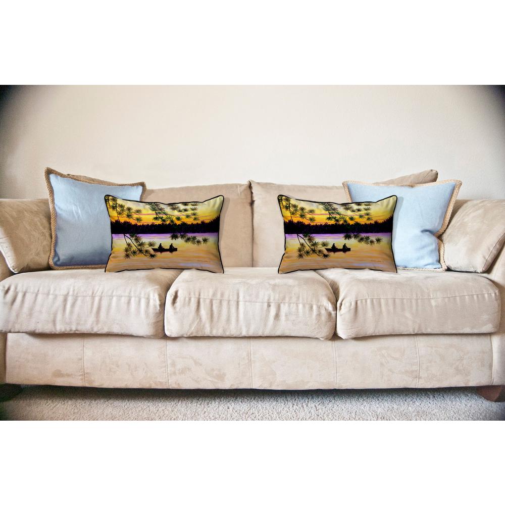 Sunset Fishing Large Indoor/Outdoor Pillow 16x20