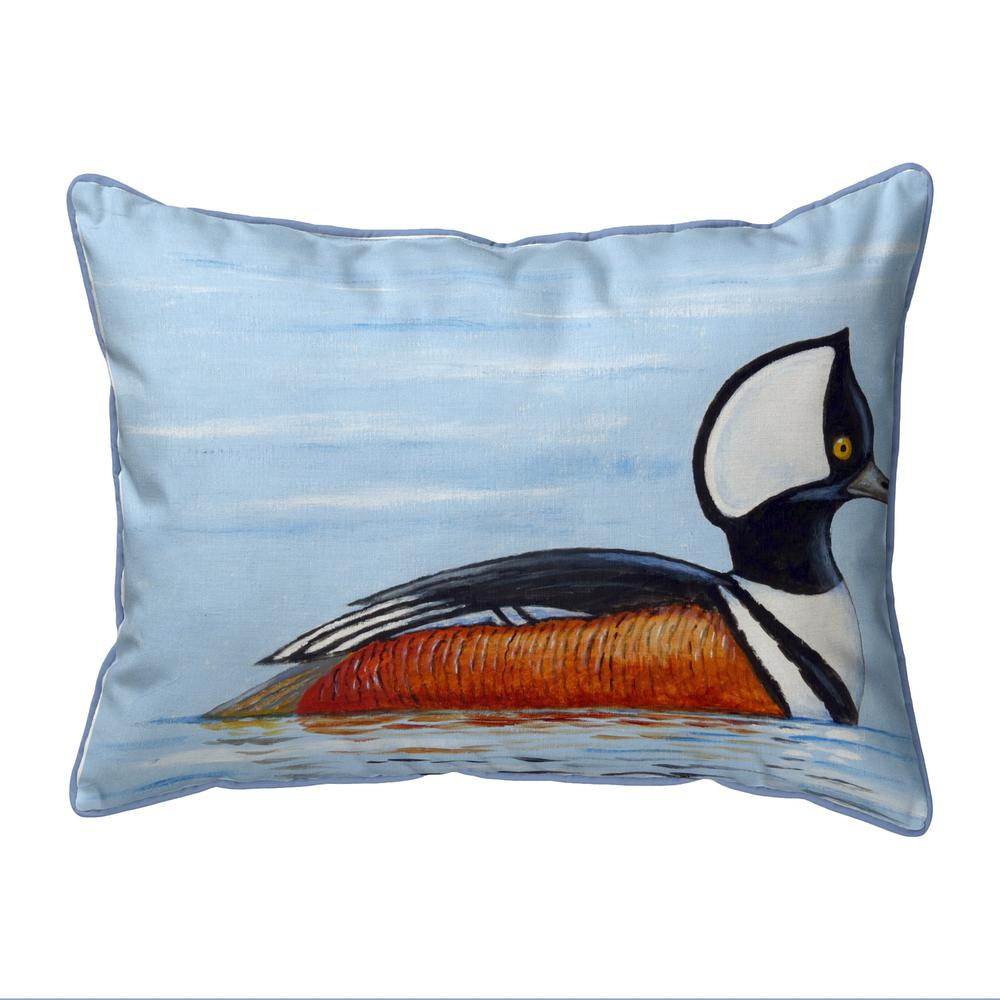 Hooded Merganser Large Indoor/Outdoor Pillow 16x20