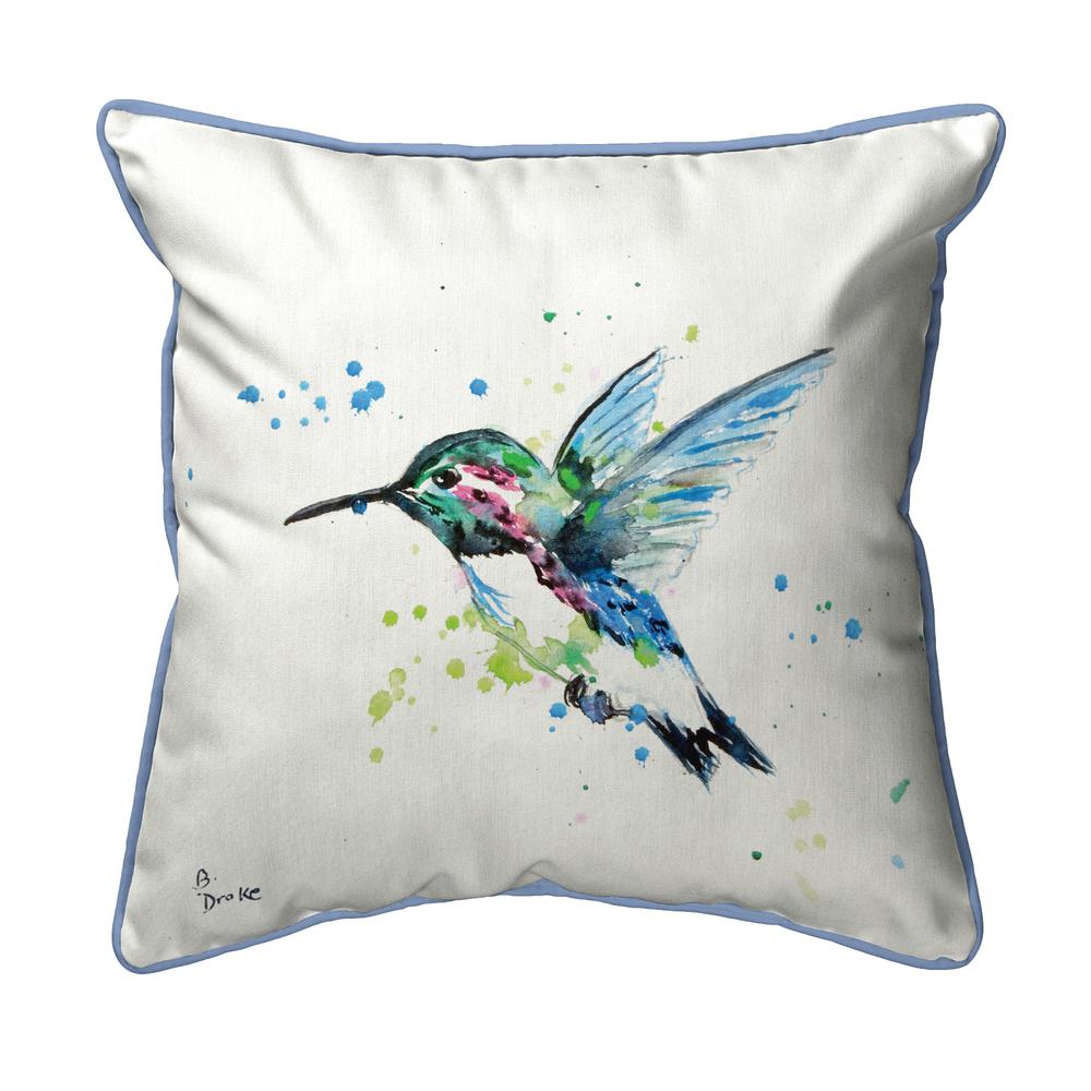 Green Hummingbird Large Indoor/Outdoor Pillow 18x18