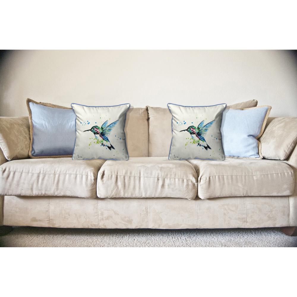 Green Hummingbird Large Indoor/Outdoor Pillow 18x18